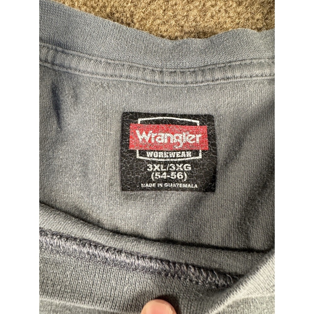 Wrangler Workwear short sleeve Gray Pocket T Shirt 3XL Men Rugged Sturdy XXXL - Picture 3 of 8